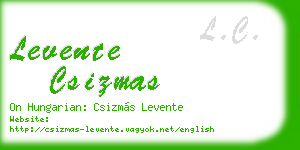 levente csizmas business card